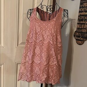 Maurices Pink Lace Camisole Top